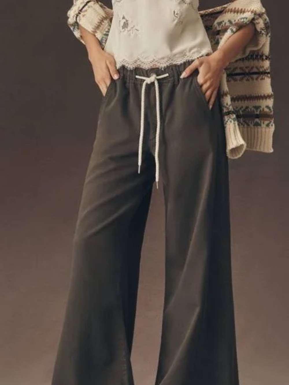 Pilcro Wide-Leg Tie-Waist Pants Anthropologie